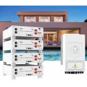 Kit fotovoltaico Off Grid 6000-9000W DEYE PRO accumulo 20.48kWh Baita Casa Kit anti Lockdown Energetico