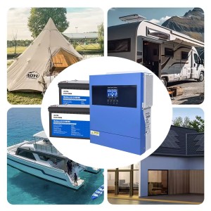 Kit Fotovoltaico 24V 2700W Inverter 4kW 230V e Batterie LiFePo4 5.12kWh Off Grid Baita Casa Isolata