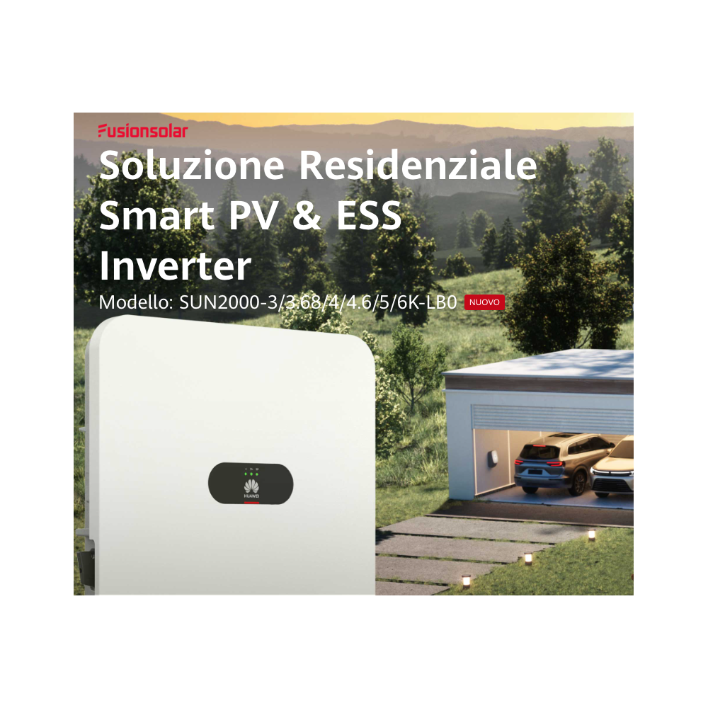 Huawei SUN2000-3K-LB0 Inverter Ibrido Monofase mpn: 01077160 AFCI integrato MPPT16A 3-4.5kW