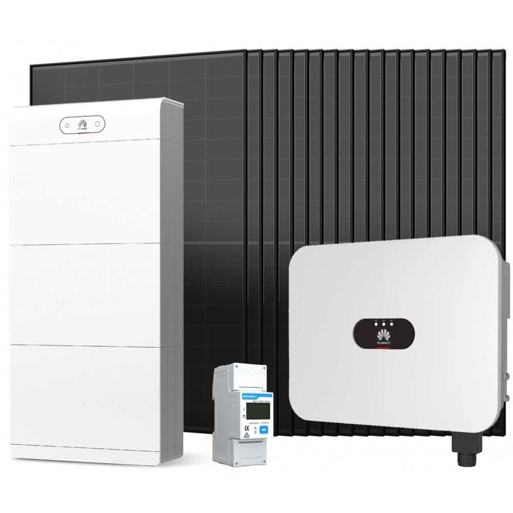 Kit fotovoltaico 6kw 8100W Monofase On Grid con Accumulo Batteria Huawei 15kW