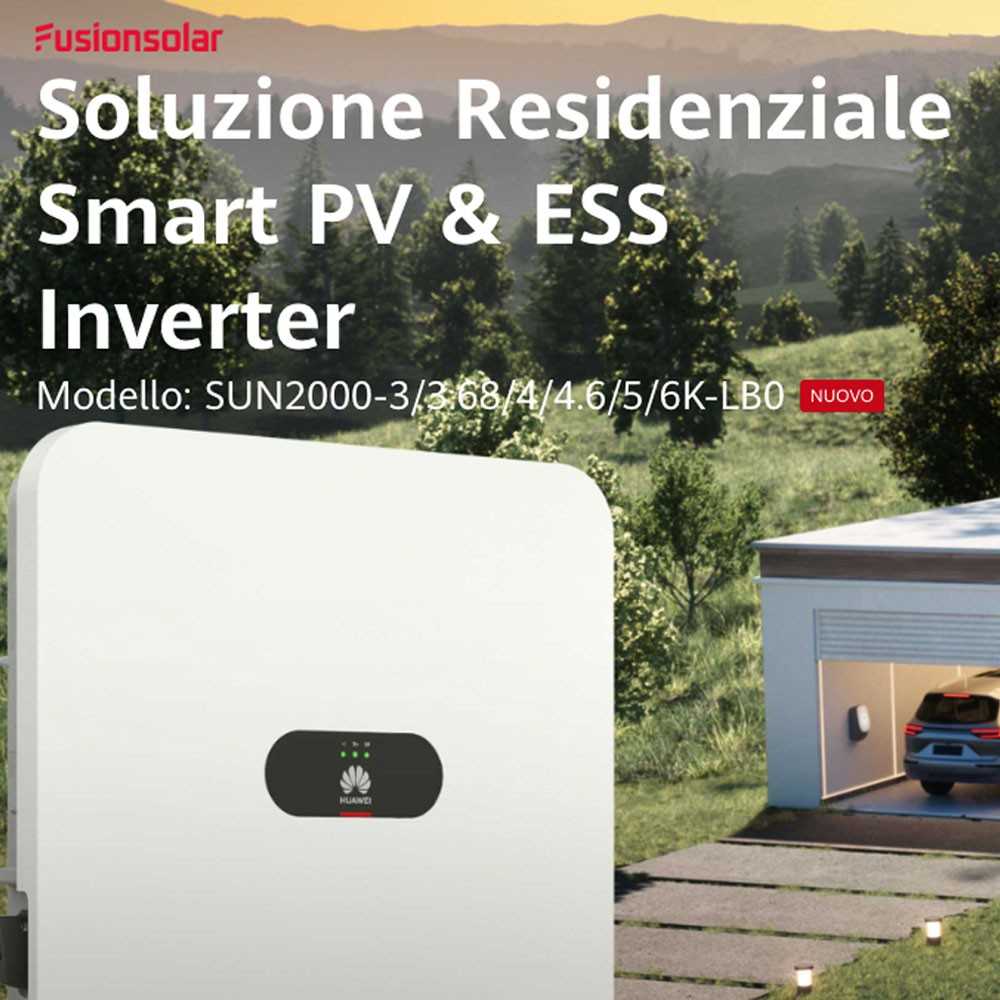 Kit fotovoltaico 6kw 7200W Monofase On Grid con Accumulo Batteria Huawei 10kW