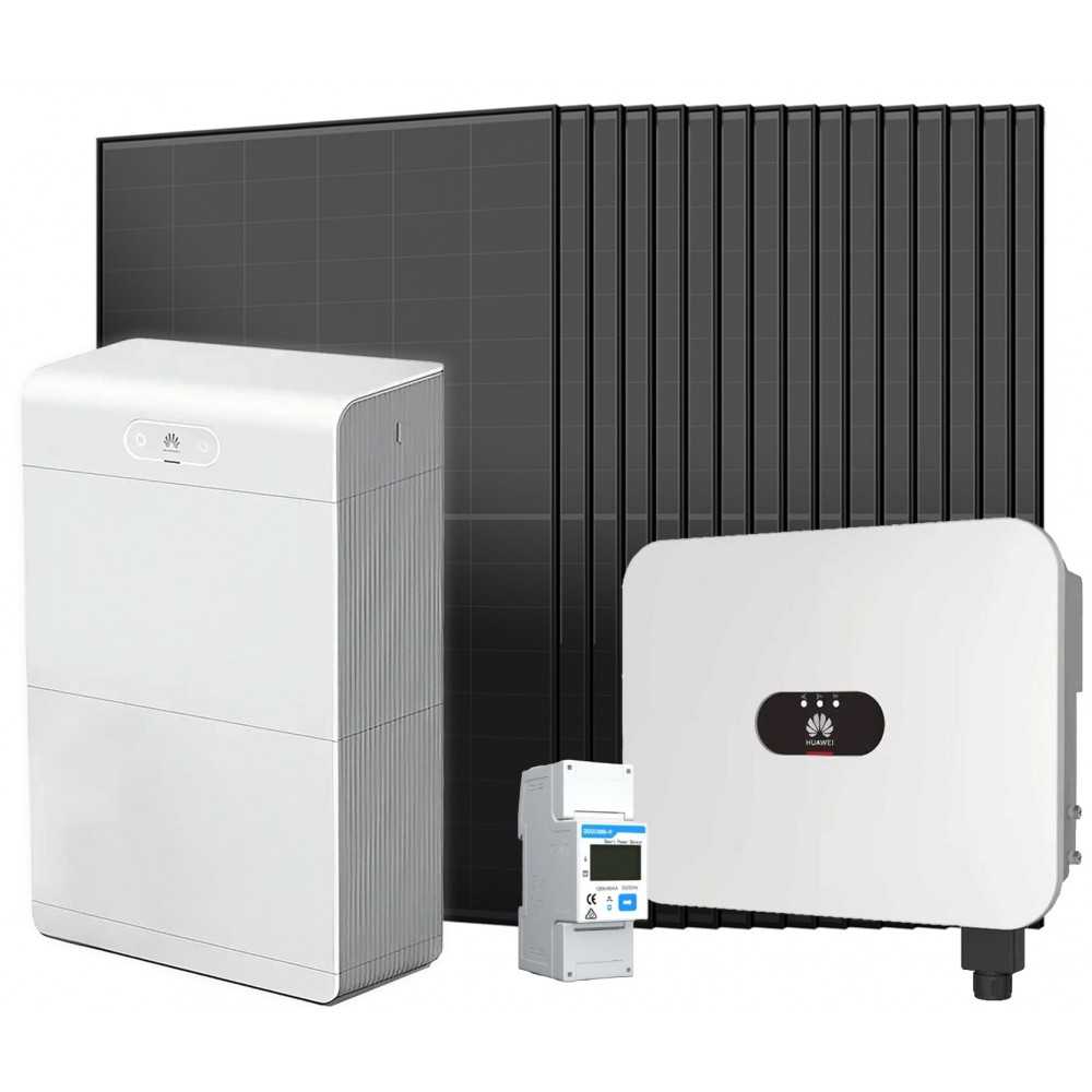 Kit fotovoltaico 6kw 7200W Monofase On Grid con Accumulo Batteria Huawei 10kW
