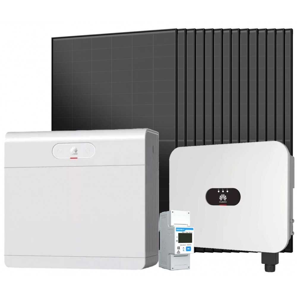 Kit fotovoltaico 6kw 6300W Monofase On Grid con Accumulo Batteria Huawei 7kW