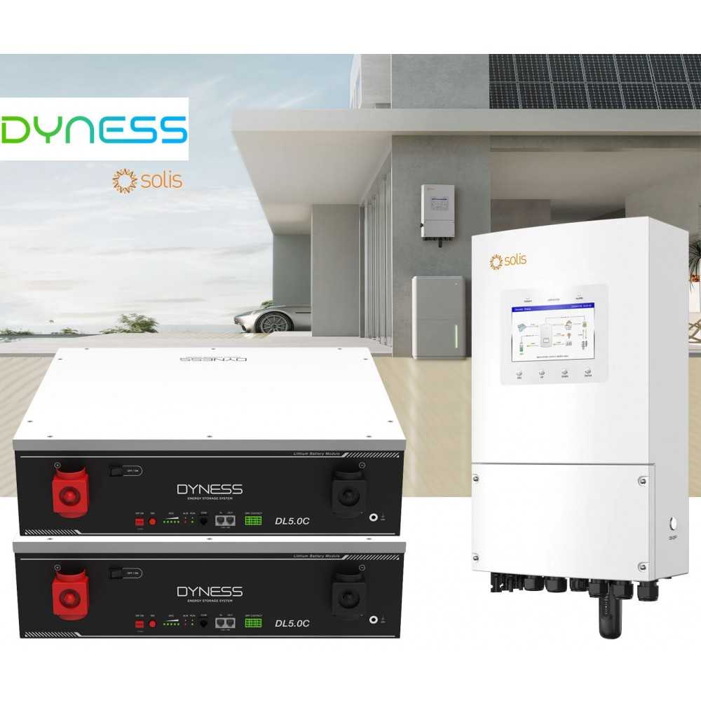Kit fotovoltaico 6kW 7200W Monofase On Grid Inverter Solis con Backup + Batteria Dyness 10.24kWh