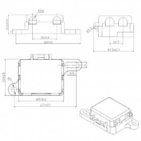Portafusibili MIDI a 2 vie Max 200A 58V OF014005
