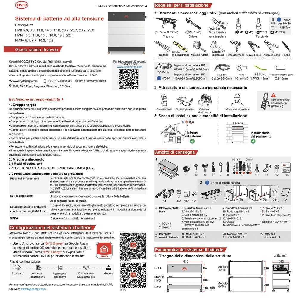 BYD Battery-Box HVM+ 11.0 11.04kWh Box 4 Batterie al litio con BMS