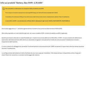 BYD Battery-Box HVM+ 13.8 13.80kWh Box 5 Batterie al litio con BMS