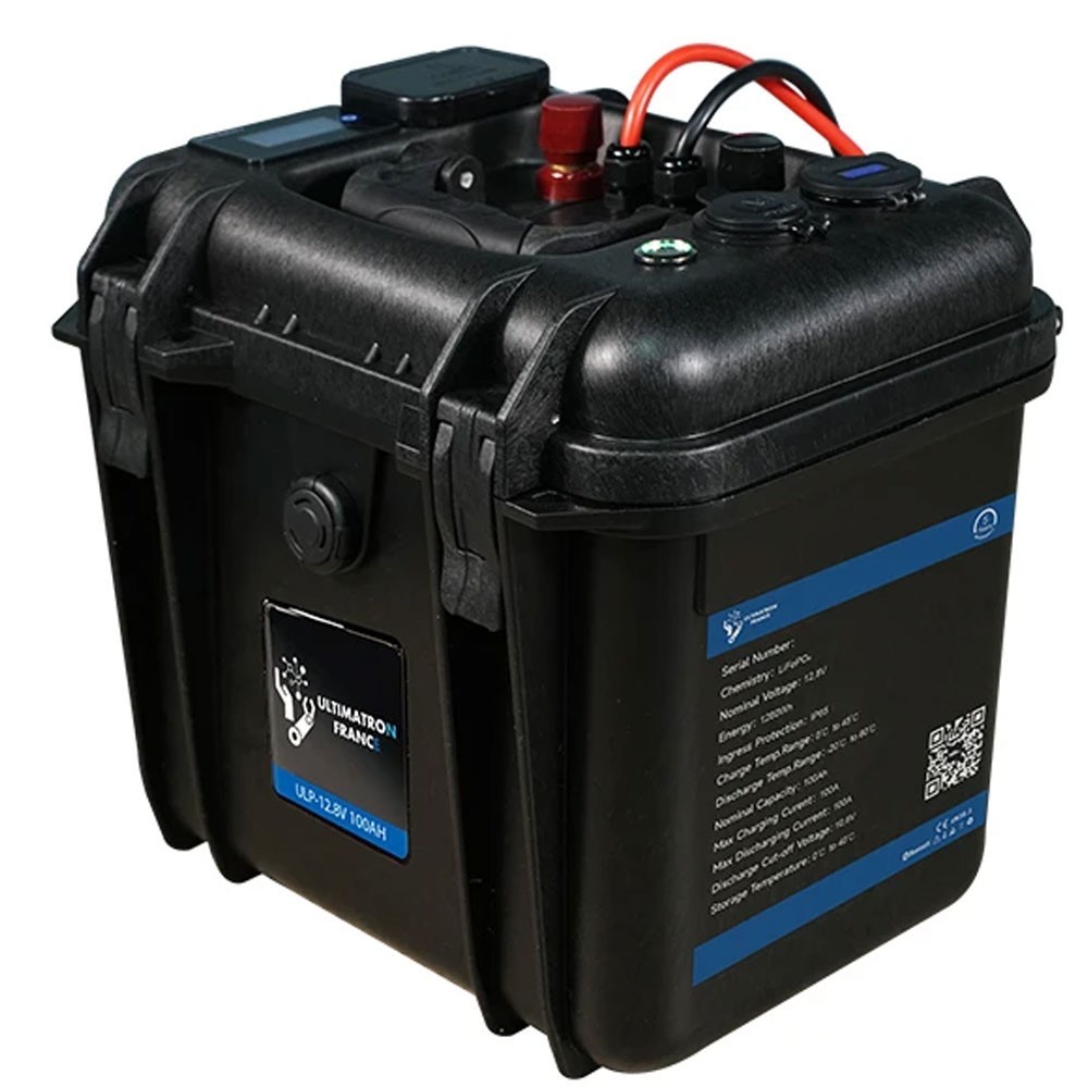 Ultimatron LiFePO4 ULP-12-100 12.8V 100Ah Waterproof BMS Portable Lithium Battery ULULP12100