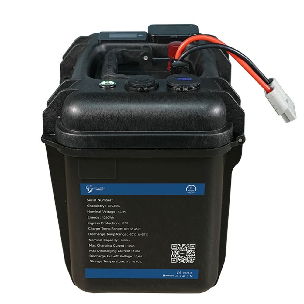 Ultimatron LiFePO4 ULP-12-100 12.8V 100Ah Waterproof BMS Portable Lithium Battery ULULP12100