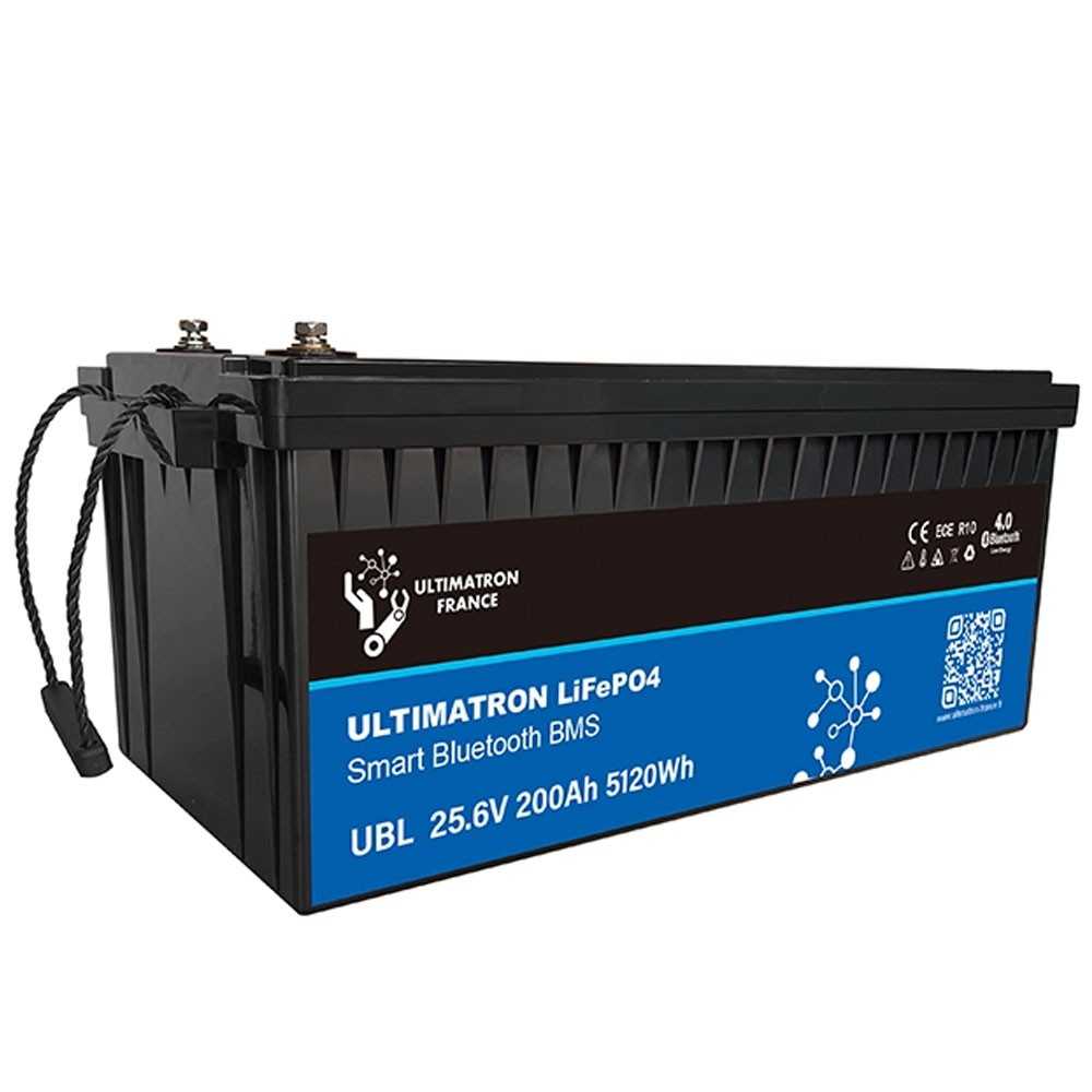 Ultimatron LiFePO4 24V 200Ah UBL-24-200 Batteria al Litio BMS Smart Bluetooth 5.12kWh