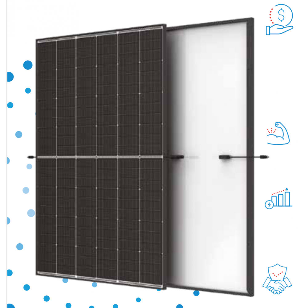 Trina Solar TSM-470NEG9R.28 Vertex S+ Single-Sided Topcon Module - Black Frame