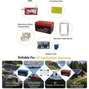 AST-100 12.8V 100A 1280Wh Lithium Battery Removable Series Connectable