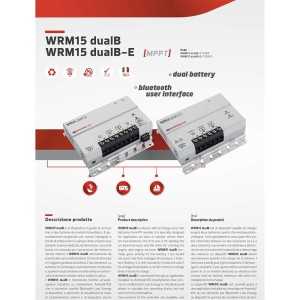Western WRM15 DualB-E Charge Controller 12-24V 15A MPPT 2 Outputs Battery