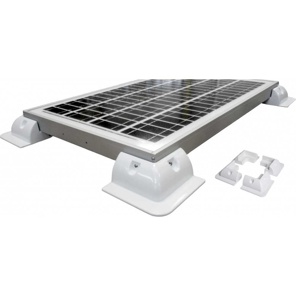 Set 4 supporti angolari in ABS per pannelli fotovoltaici su Camper Barca