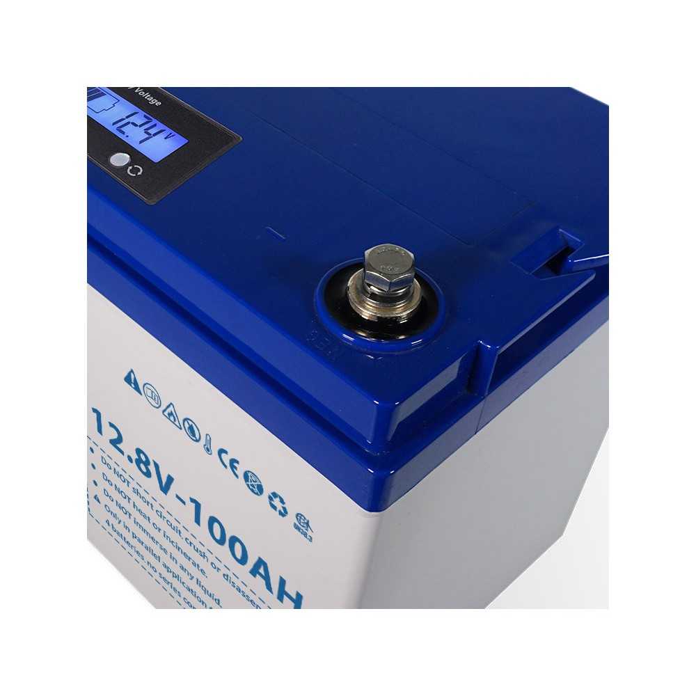 Batterie EcoWatt LiFePO4 12,8V 100Ah 1280Wh mit integriertem BMS und  Display ECO-12V-100AH ULTIMATRON