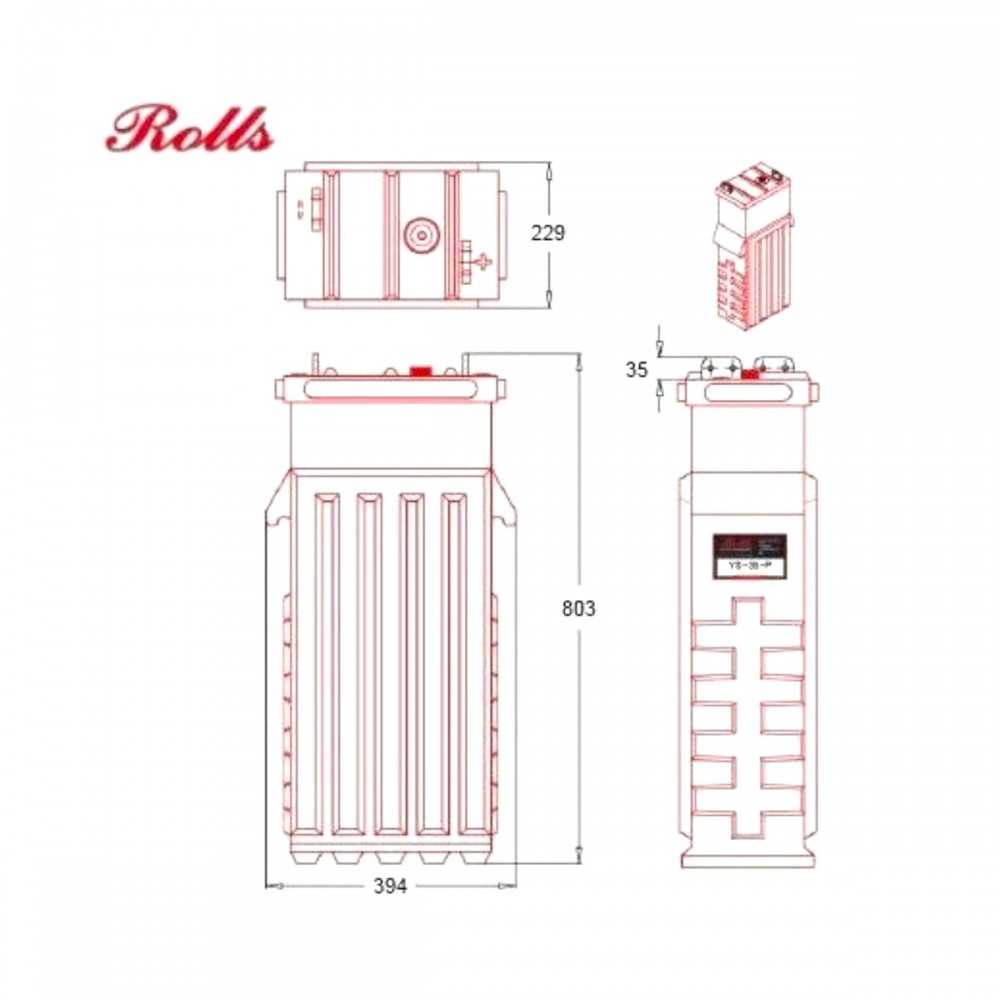 Rolls 2YS31P 24V 82.23kWh Battery Bank C100 Series 5000