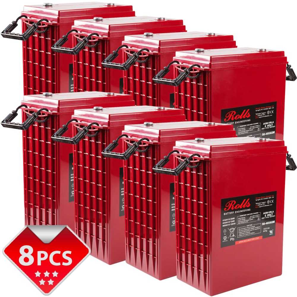 Rolls S6-460AGM 48V 22.08kWh Banco Batterie AGM Deep Cycle