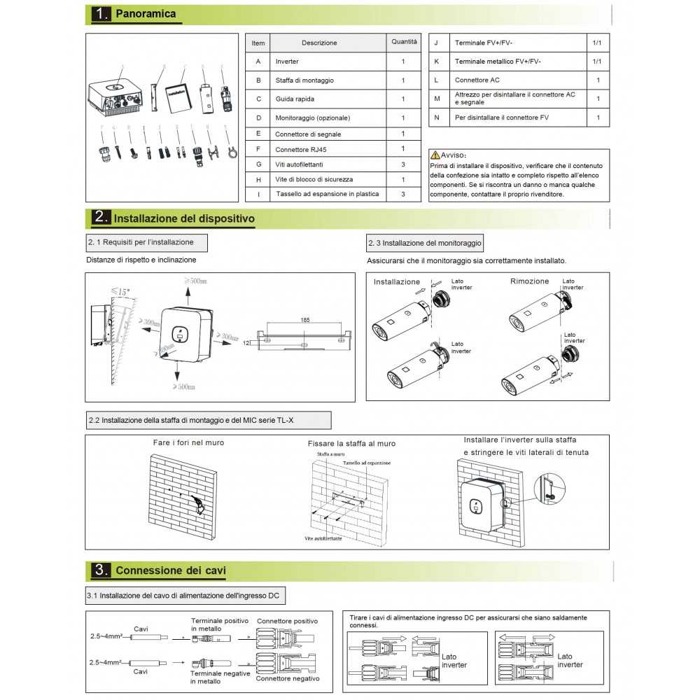 Growatt MIC 2500TL-X 2.5kW 3500Wp Inverter Monofase con 1 MPPT 13A EU Version