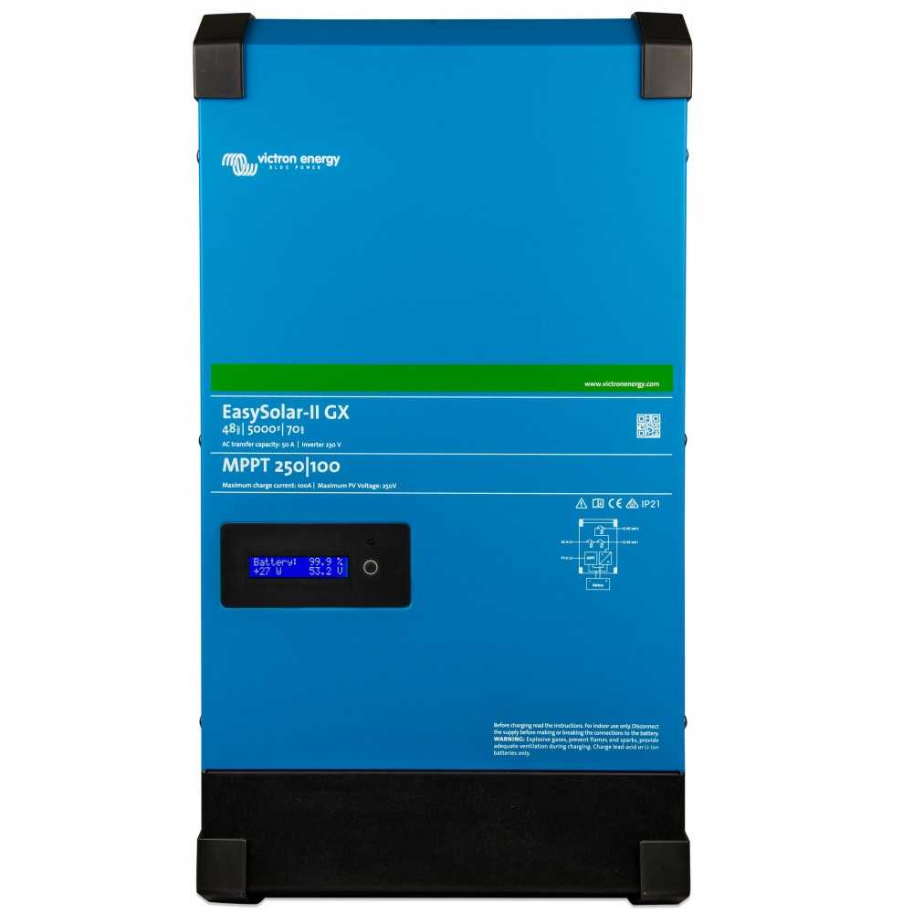 Kit Fotovoltaico 4,5kW Off Grid con Inverter Victron EasySolar II 48V 5kW e Batterie LiFePo4 Pylontech PELIO 51.2V 10.24kWh