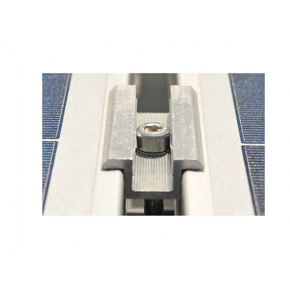 Megafix Aluminum central clamp made for fixing panels 36x70mm