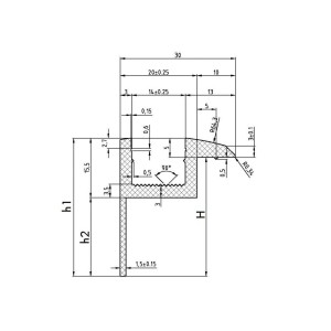 Megafix Aluminum Terminal Clamp made for fixing panels 35x70mm