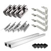 Mounting kit h30mm 1 panel with fixed brackets for sloping tiled roofs
