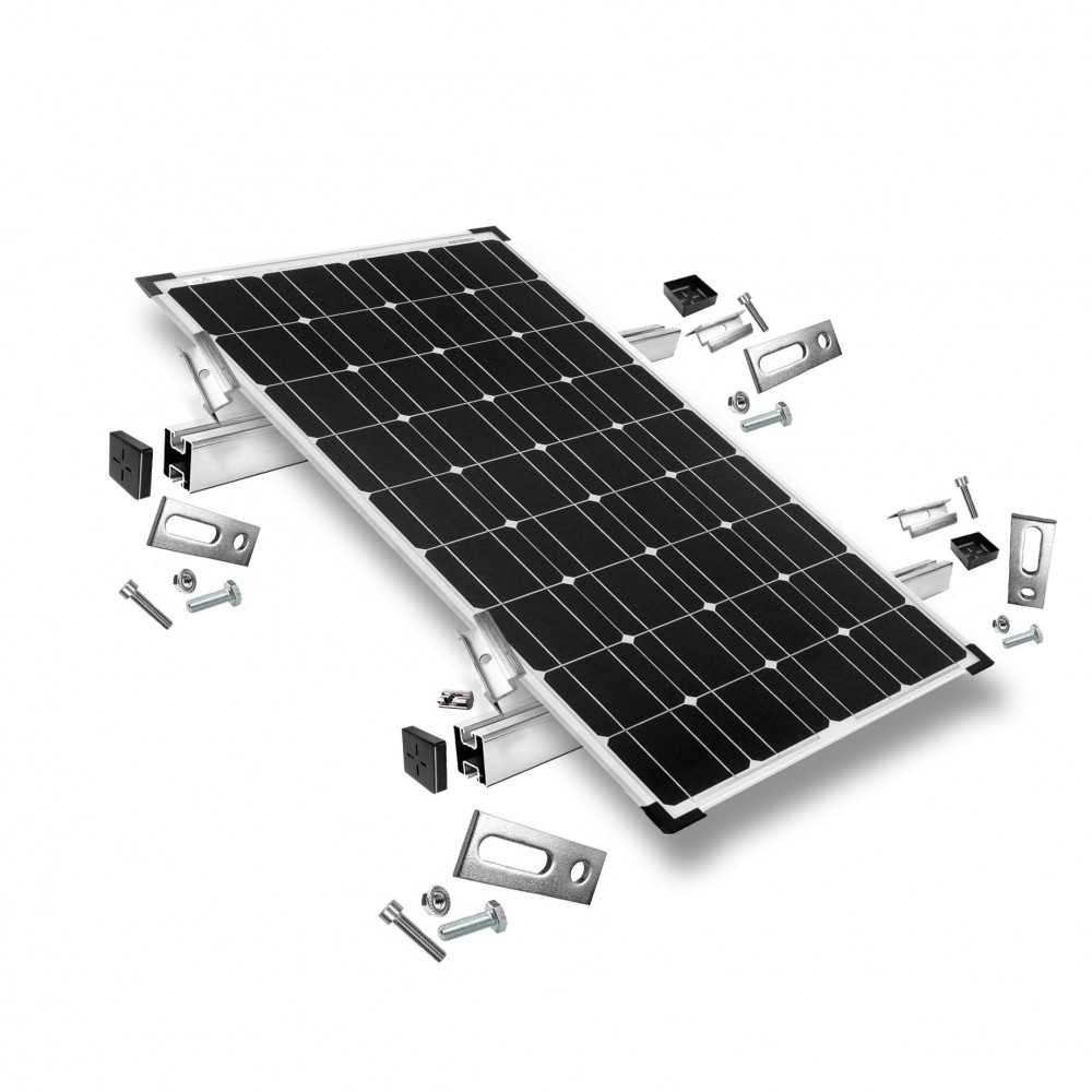 Mounting kit h30mm 1 solar panel with studs for pitched roof