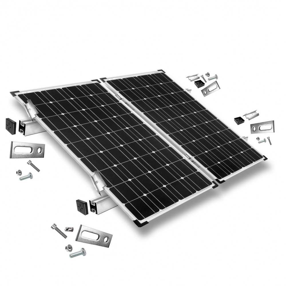 Mounting kit h30mm 2 solar panels with studs for pitched roof