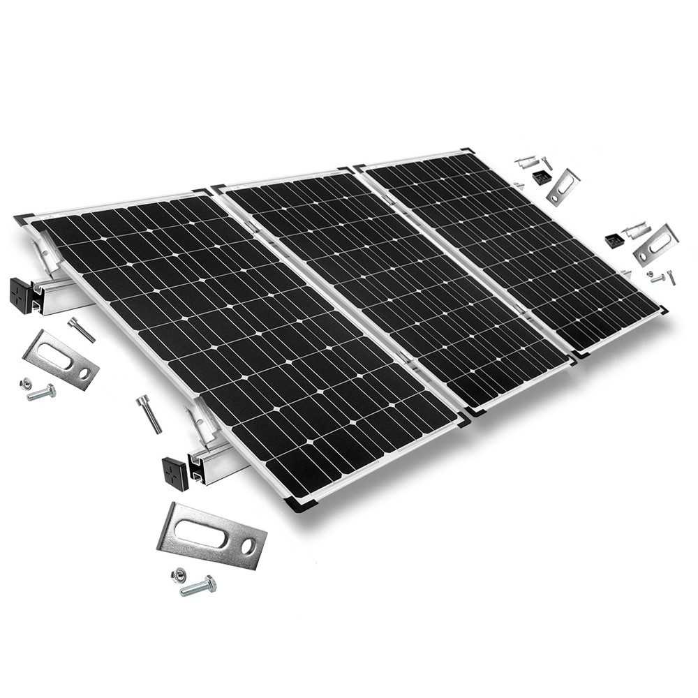 Mounting kit h30mm 3 solar panels with studs for pitched roof