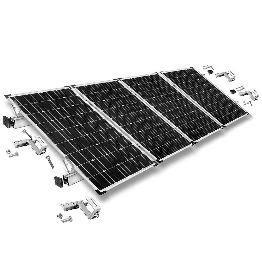 Adjustable mounting kit h35 with brackets for sloping roof 4 solar panels
