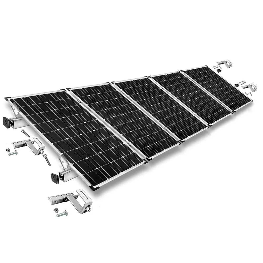 Adjustable mounting kit h30 with brackets for sloping roof 5 solar panels