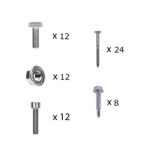 Fissaggio 5 pannelli h30 regolabile con staffe per tetto inclinato frame 30mm