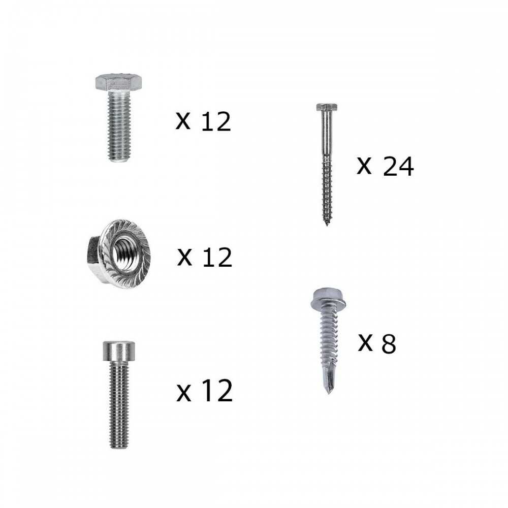 Adjustable mounting kit h30 with brackets for sloping roof 5 solar panels