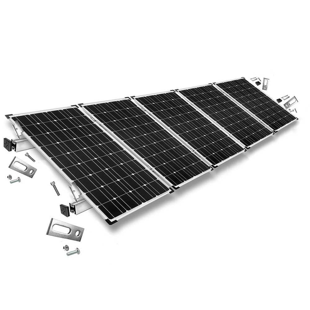 Mounting kit h30 with roof studs for pitched roof 5 solar panels frame 30 mm