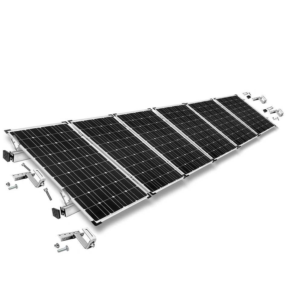 Adjustable mounting kit h30 with brackets for sloping roof 6 solar panels
