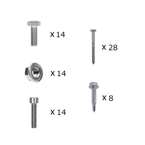 Fissaggio 6 pannelli h30 regolabile con staffe per tetto inclinato frame 30mm