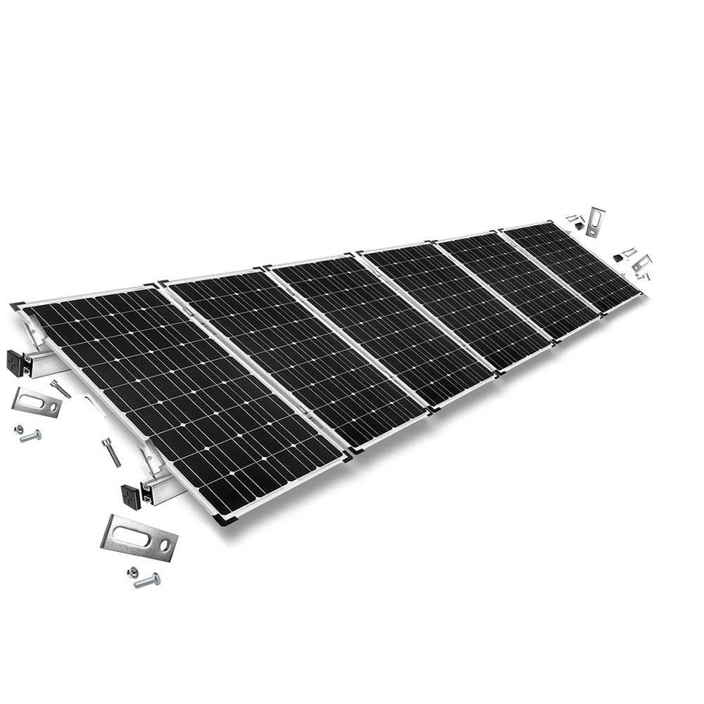 Mounting kit h30 with roof studs for pitched roof 6 solar panels frame 30 mm