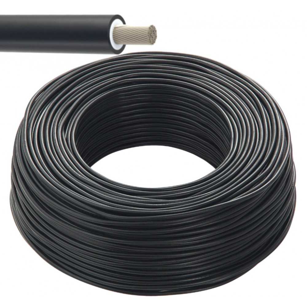 100m Black Unipolar Photovoltaic Cable coil 4 sqmm