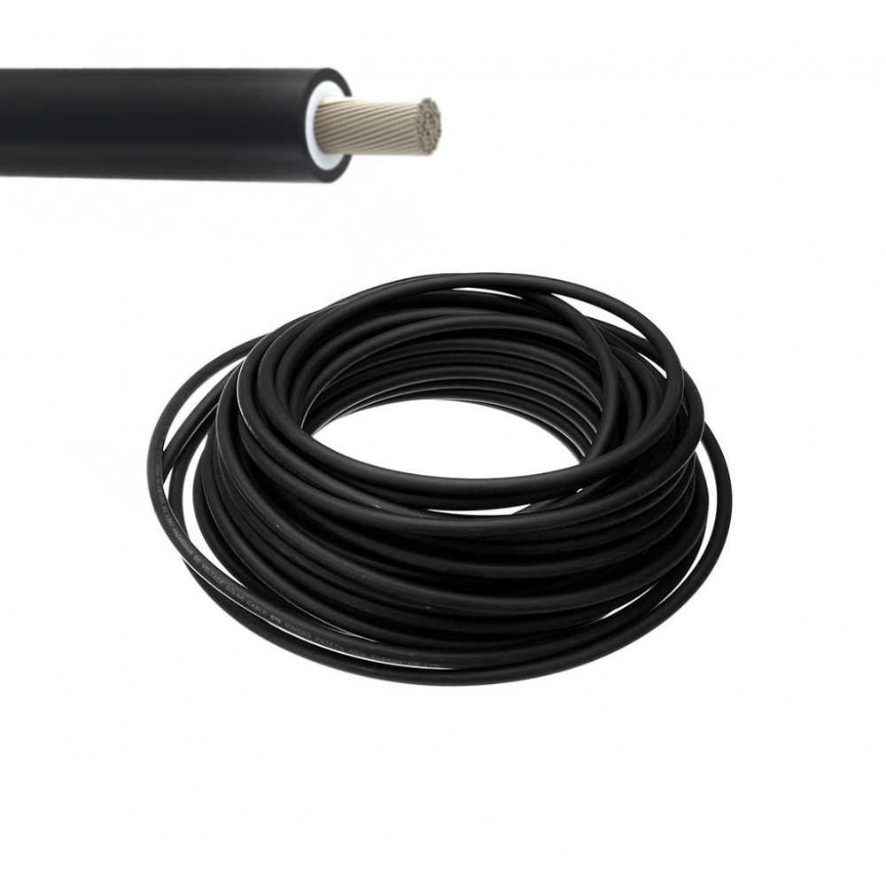 Black Unipolar Photovoltaic cable 6 sqmm Sold by the metre