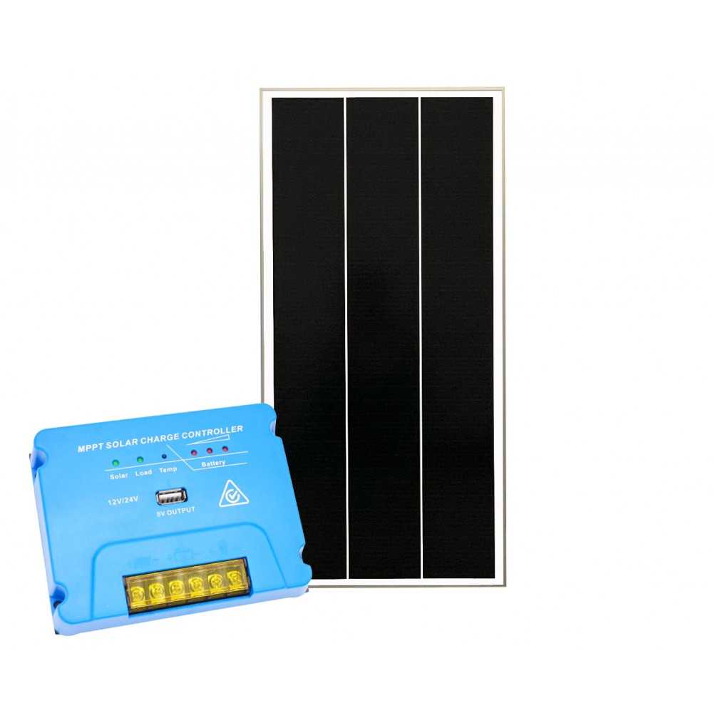 12V 100W Photovoltaic Kit with 12/24V 20A MPPT Solar Charger