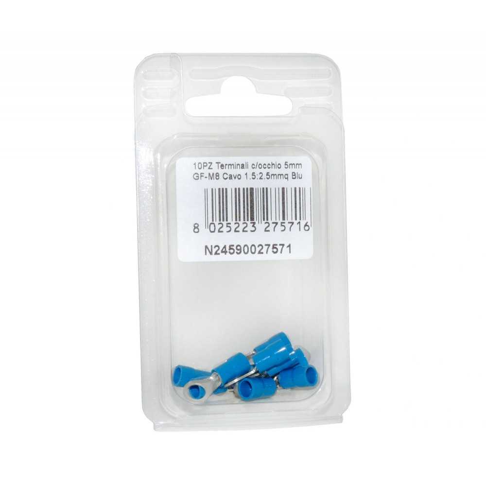 10PCS Pre-insulated blue ring terminal for Cable 1.5:2.5mmq BF-M5