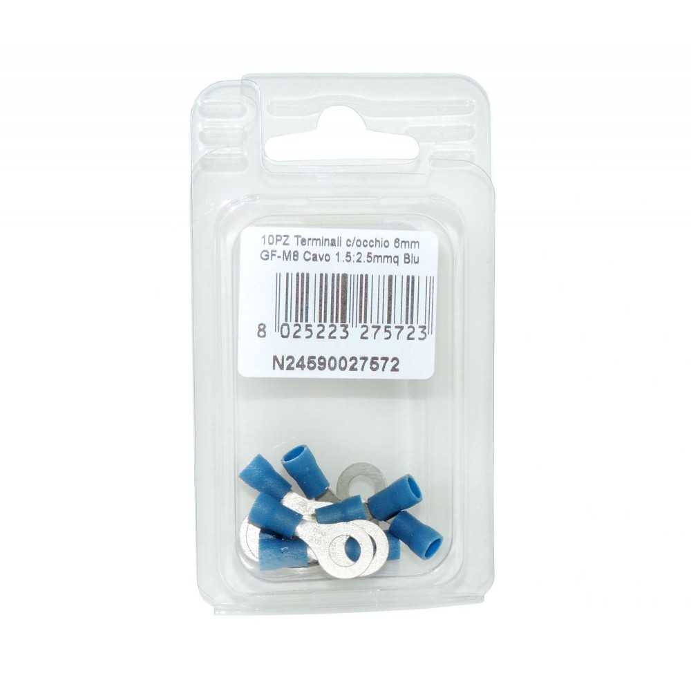 10PCS Pre-insulated blue ring terminal for Cable 1.5:2.5mmq BF-M6
