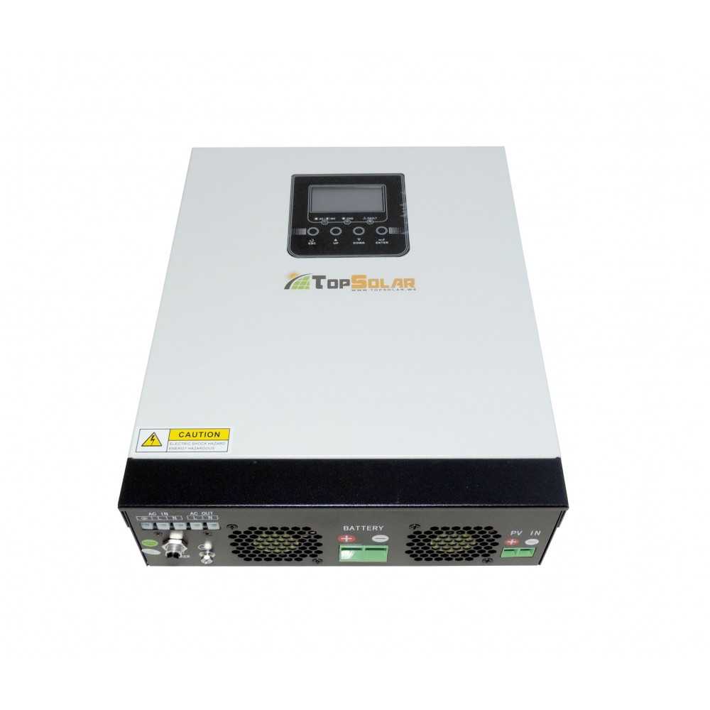 TopSolar Hybrid Solar Inverter SMH 3K 24v 3000VA 2400W to 230v MPPT 100Vdc for 1000w PV