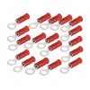 100 piece pack Pre-insulated red ring terminal for cable 0,25:1,5sqmm Screw 3mm RF-M