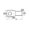 Eye power terminal cable Cable section 10mm²