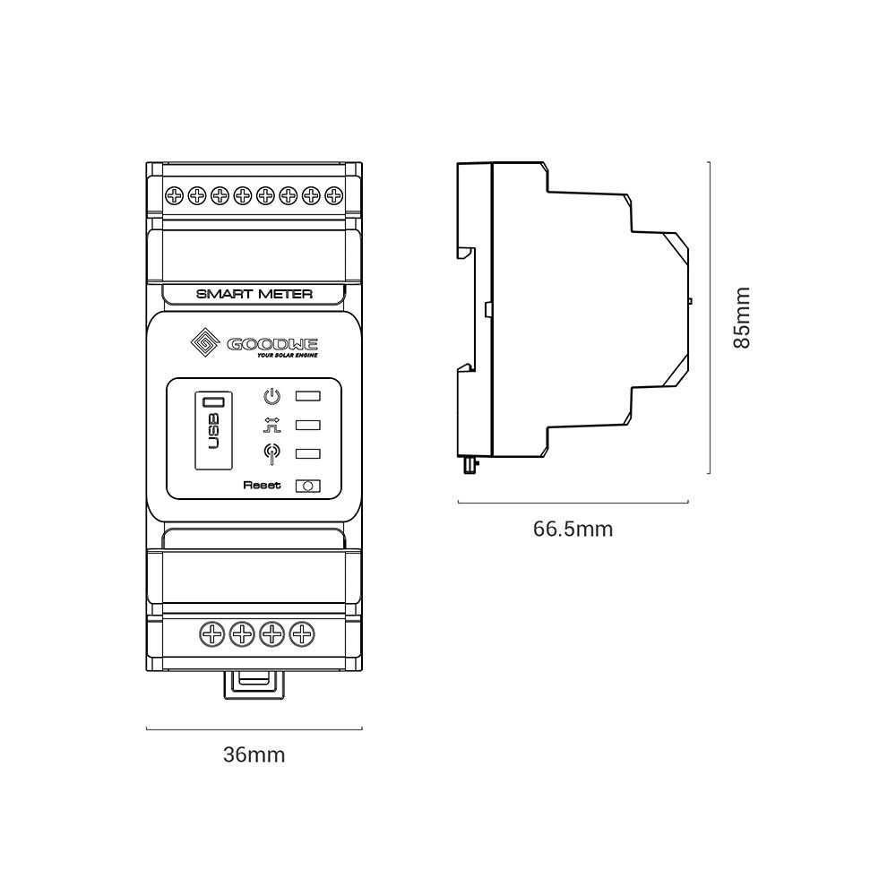 GoodWe GM1000D 120A 40mA 230Vac Single-Phase Smart Power Sensor