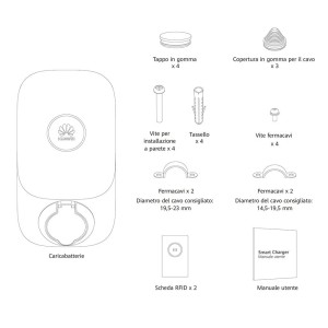 Wallbox Huawei 22 kW caricabatterie auto elettriche trifase e monofase