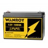 WANROY 12V 100Ah Batteria LiFePO4 con 100A BMS 12,8V 1280Wh