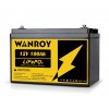 WANROY 12V 100Ah Batteria LiFePO4 con 100A BMS 12,8V 1280Wh