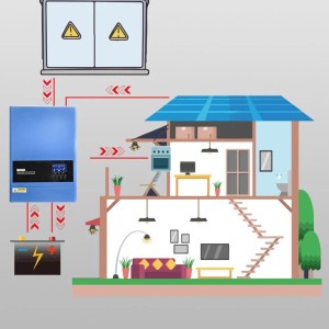 TopSolar Hybrid Solar Inverter 48v 6200VA to 230v MPPT 80A 500Vdc for 6400w PV